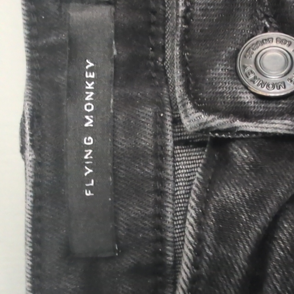 Flying Monkey Black High-Rise Flared Jeans W/Front Seam 27 - Picture 2 of 11